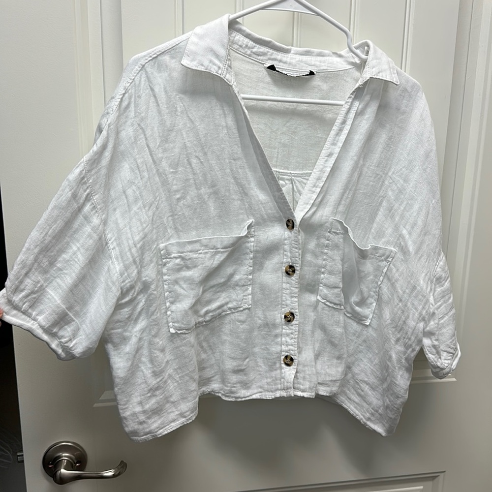 Zara Cropped Shirt